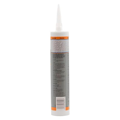 Gorilla Waterproof Caulk Seal 100% Silicone Sealant, 10oz Cartridge, Clear (Pack of 1)+ ADESIVE Sticker ADVENTURE HOME