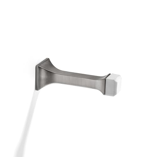 Khtumeware 2 Pack Brushed Satin Nickel Heavy Duty Solid Rigid Door Stop-3",with Soft Rubber Tip, Zinc Door Stopper Protect Wall & Door - color: Brushed Satin Nickel