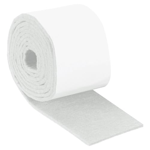 uxcell Felt Strips with Adhesive Backing, 2" x 60" x 0.12" Anti Scratch Furniture Felt Tapes Self-Stick Pads for Protecting Hardwood Floor, White - color: White, size: 2"x60"x0.12"