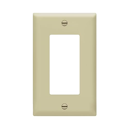 ENERLITES Decorator Light Switch or Receptacle Outlet Wall Plate, Gloss Finish, Size 1-Gang 4.50" x 2.76", Unbreakable Polycarbonate Thermoplastic, UL Listed, 8831-I, Ivory - color: Ivory, size: Standard Size