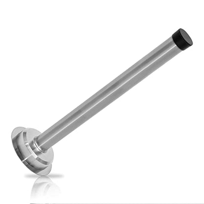 1pc 8 Inch Door Stops, Self Adhesive Long Door Stopper, Stainless Steel Sound Dampening Door Stop, Wall Mount Screw Doorstop with Rubber Bumper (Silver) - size: 8 Inch-silver