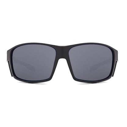 Z87 Polarized Safety Sunglasses, UV400 Wraparound Work Glasses,Protective Shades for Men Women Driving Cycling - color: Matte Black Smoke