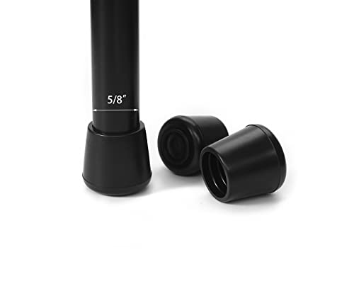 FURNIGEAR Chair Leg Tips Caps Non-Slip Rubber Leg Tips 5/8" Inner Diameter Chair Leg Floor Protectors Round Black 20 Pack - color: Black, size: 5/8" -20pack