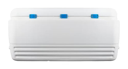NeverBreak Parts - Igloo Cooler Replacement Parts - Large Repair Kit | High Strength Igloo Cooler Hinges Replacement with Latches | Ice Chest Repair Kit - color: Blue with Blue & Orange Flip-Flops