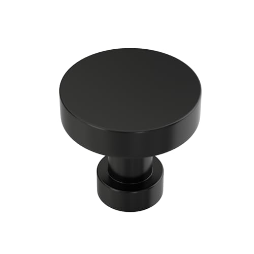 20 Pack Black Cabinet Knobs Kitchen Cabinet Hardware Round Drawer Knobs Matte Black Knobs and Pulls for Kitchen Cabinets - color: Black, size: 20 Pack