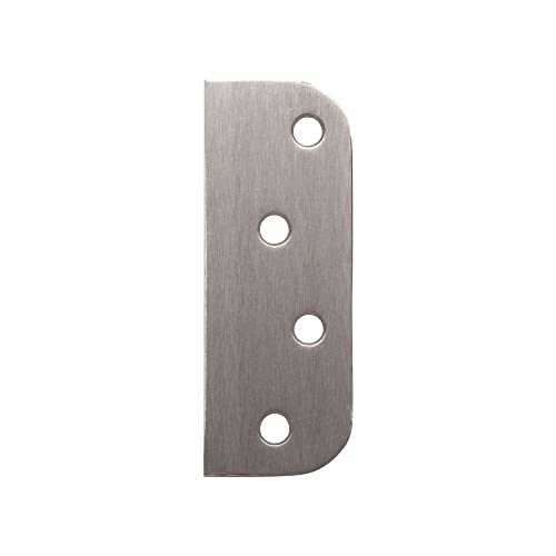 Hinge Blanks for Door Hinges - Filler Plates - 4 Inch with 5/8 Inch - 3 Pack (Satin Nickel) - color: Satin Nickel