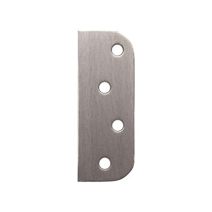 Hinge Blanks for Door Hinges - Filler Plates - 4 Inch with 5/8 Inch - 3 Pack (Satin Nickel) - color: Satin Nickel