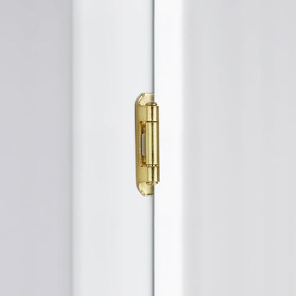 4 Pack (2 Pairs) 1/2" Overlay Cabinet Hinges, Gold Self-Closing Semi-Concealed Partial Wrap Face Frame Hinges for Cabinet Doors - color: Gold