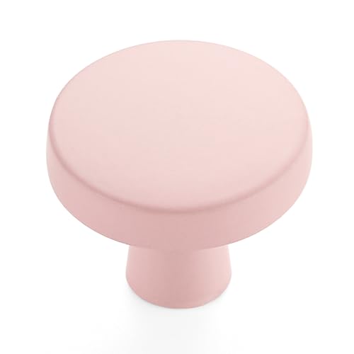Ravinte 25 Pack Drawer Pulls 1-1/4 Inch Pink Kitchen Cabinet Knobs Solid Round Dresser Handles for Simple Cupboard Hardware - color: Pink
