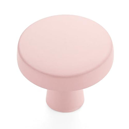 Ravinte 25 Pack Drawer Pulls 1-1/4 Inch Pink Kitchen Cabinet Knobs Solid Round Dresser Handles for Simple Cupboard Hardware - color: Pink