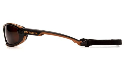 Carhartt Gear CHB1018DTMP Toccoa™ Sandstone Bronze Anti-Fog Lens - One Size Fits All - Black/Tan - color: Sandstone Bronze H2max Anti-fog Lens/ Black-tan Frame