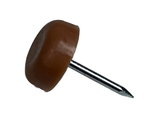 Nail On Furniture Glides/Flat Head/Chair Foot Glides in Brown Pack of 20/ Choose Your Size! (1”,3/4”,1/2”,5/8”,7/8”) by E.H.C (3/4" Diameter) - size: 3/4" diameter