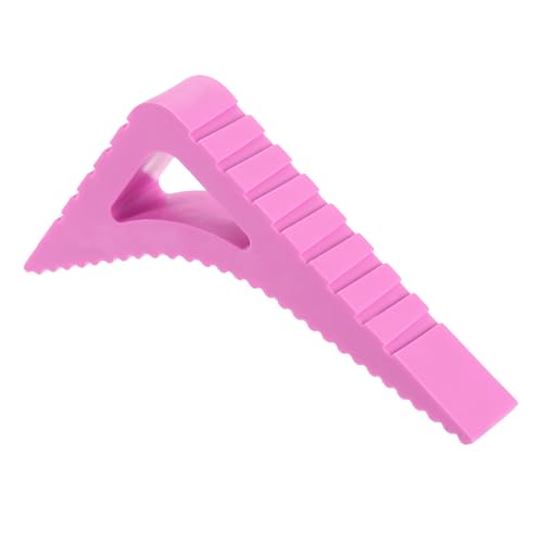 uxcell 1 Pcs Door Stoppers for Bottom of Door, 0.83 inch Door Stops, Rubber Door Stopper Wedge, Window Stopper Door Gaps Sturdy Stackable, Pink - color: Pink