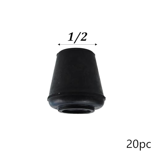 Rubber pad Circular Table Foot Cover Chair Foot Cover Silent Furniture Table and Chair Anti Slip Cover 12 mm （1/2 inch） - size: 12mm-20pack
