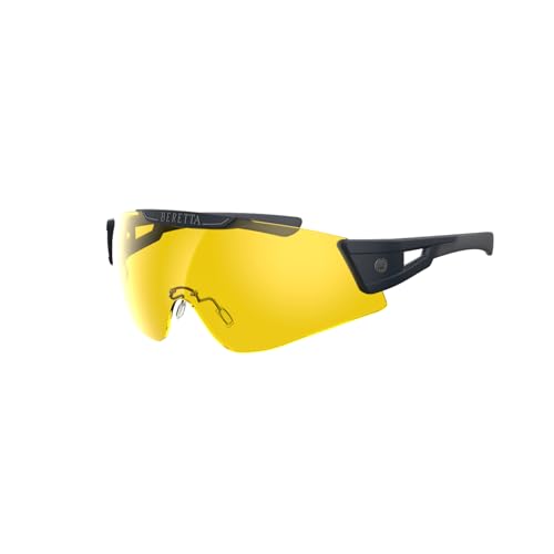 Beretta Intermask Wraparound Design Adjustable Protective Shooting Eyeglasses with Interchangeable Lenses (3 Colors per Pack) - color: Fume & Neutral & Yellow
