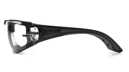 Pyramex Endeavor Plus Safety Glass Black/Gray Frame With Foam Padding Clear H2MAX Anti-fog Lens - color: Clear H2max Anti-fog Lens/ Black-gray Frame, style: Foam Padded