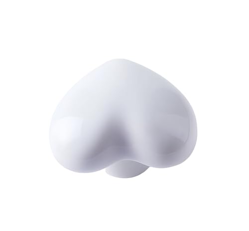 10 Pack Ceramic Heart knob White Drawer Knobs, Heart Shaped Dresser Knobs Cute Kitchen Cabinet Pull Handles, Small Vanity Knobs Hardware Closet Cupboard Knobs
