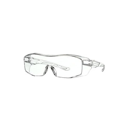 3M Eyeglass Protectors, High-Impact-Resistant Lenses, Blocks 99.9% of UV, Designed To Be Worn Over Prescription Glasses, Anti-Scratch Lenses, Clear Lenses, 1 Pack Safety Glasses (47030H1-DC)