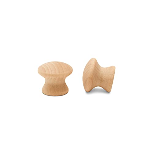 Woodpeckers 3/4-inch Unfinished Small Wooden Knobs - Pack of 25 for Cabinets, Dressers, Drawer Pulls, Furniture Replacement, and Crafts - size: 3/4 Inch