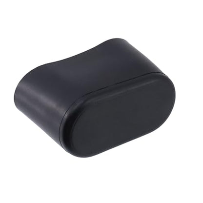 Geesatis 1.3" X 0.6" Oval Chair Leg Caps, PVC Table Chair Leg Cover, Hardwood Floor Protector, Double Thickness, Black, PVC, Rectangle,8 Pack - size: 1.3 x 0.6 inch - Black