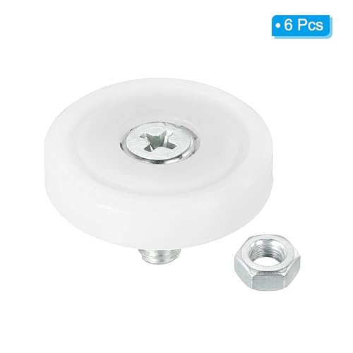 PATIKIL 29mm Drawer Rollers, 6 Pack Plastic Drawer Pulley Replacement Wheels Bearing Small Pulley with Nuts - size: 29mm