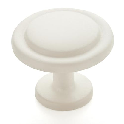 Ravinte 3 Pack 1-1/4 inch Kitchen Cabinet Knobs White Frosted Dresser Zinc Pulls Door Drawer Handles for Dresser Drawers - color: White