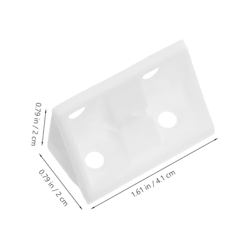 50 Pack Plastic Corner Brackets with Cover Caps, 90 Degree Right Angle Brace, Thickened Furniture Joint Fastener for Cabinets, Shelves & Wardrobes, White Corner Support Repair Kit