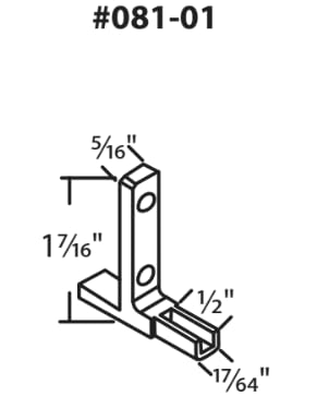 WRS 1-7/16" Die Cast Zinc Pivot Bar - 2 Pack - color: 1-7/16" Pivot Bar - Die Cast Zinc (2 Pack)
