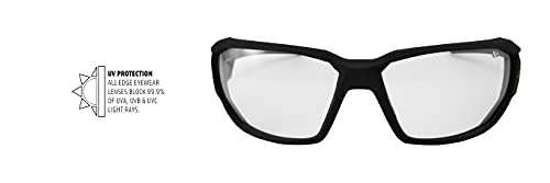 Edge TXD416 Dawson Polarized Wrap-Around Safety Glasses - color: Smoke, style: Standard