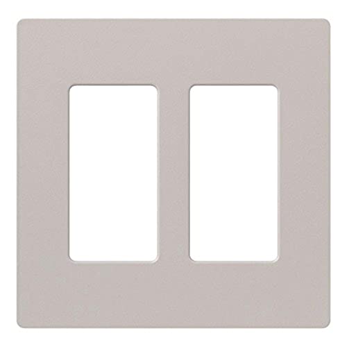 Lutron Claro 2 Gang Decorator/Rocker Wallplate, Satin, Taupe (1-Pack) | SC-2-TP - color: Taupe, size: 1 Pack