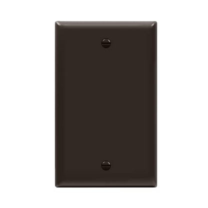 ENERLITES Blank Device Wall Plate, Gloss Finish, Standard Size 1-Gang 4.50" x 2.76", Polycarbonate Thermoplastic, 8801-BR, Brown - color: Brown, size: With Screws