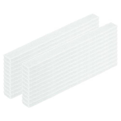 uxcell Felt Strips with Adhesive Backing, 20 Pcs 1/2" x 6" x 0.2" Anti Scratch Furniture Felt Tapes Self-Stick Pads for Protecting Hardwood Floor, White - color: White