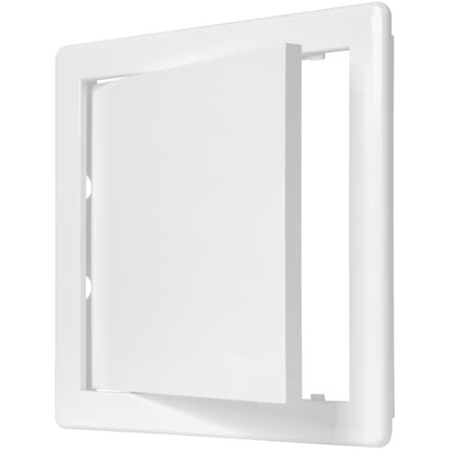 8" x 8" White Plastic Access Panel. Service Shaft Door Panel. Plumbing, Electricity, Heating, Alarm Wall Access Panel for Drywall. Bathroom Services Access Hole Cover. (8" x 8") - color: White, size: 8x8 Inch