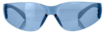 BISON LIFE Clear Safety Glasses – ANSI Z87.1 Scratch & Impact Resistant Wrap Around Eye Protection Goggles for Men & Women - color: Blue/Blue