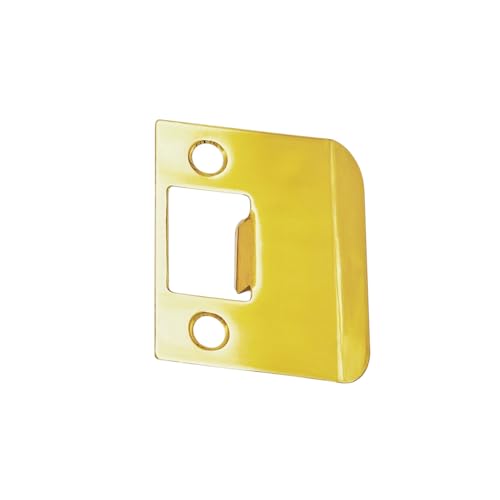 QCAA Solid Brass Extended Lip Strike, 2''X2-1/4, Polish Brass, 1 Pack, Made in Taiwan - color: Polish Brass(2"), size: 1 Pack