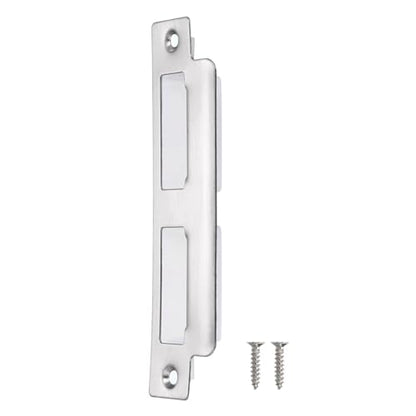 uxcell Door Strike Plate, 145mm x 37.5mm 201 Stainless Steel Latch Deadbolt Strike Plate for Door Frame Door Jamb, Silver - size: 145mm x 37.5mm