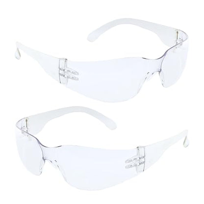 Clear Safety Glasses - Bulk 24 Pack - ANSI Z87.1 Impact Resistant Polycarbonate Lens - Protective Wrap Around Eyewear