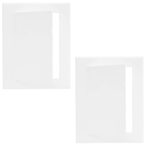 M METERXITY 2-Pack Access Panel for Drywall, 7x5 Inch Plastic Self Adhesive Wall Hole Cover Access Doors for Wiring Cable/Ceiling, Removable Plumbing Wall Panel [White, Rectangle] - color: White