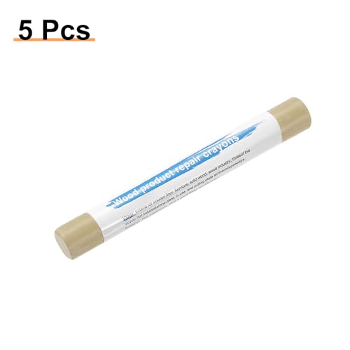 HARFINGTON 5pcs Wood Filler Sticks Wooden Wax Touch Up Furniture Repair Crayons for Scratch Hole Wood, Cedar Red - color: Cedar Red