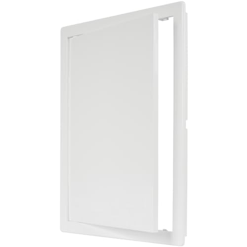12" x 16" White Plastic Access Panel. Service Shaft Door Panel. Plumbing, Electricity, Heating, Alarm Wall Access Panel for Drywall. Bathroom Services Access Hole Cover. (12" x 16") - color: White, size: 12" x 16"