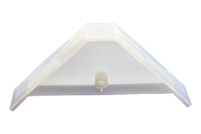 Berta 12-Pack, 90 Degree Cabinet Triangle Bracket, Plastic White Corner Support Braces - size: 12