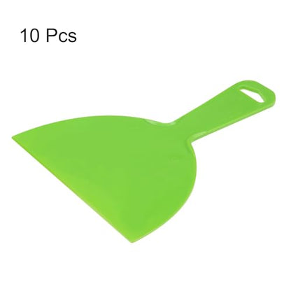 HARFINGTON 10pcs Putty Scraper 6" Width 4mm Thin Flexible Plastic Putty Knives for Taping Drywall Spreading Painting Wall Scratching - color: Green, size: 6"