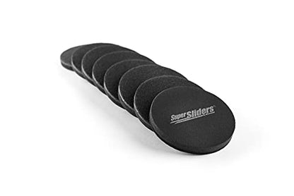 Super Sliders 4733395N Reusable Furniture Sliders for Hardwood Floor- Quickly and Easily Move Items with Felt Floor Protectors, 3-1/2" Black (16 Pack)