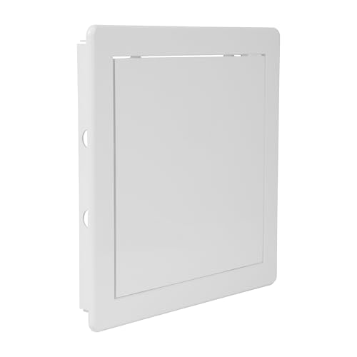 Repa Market 8 x 8 Access Panel for Drywall and Ceiling – White ABS Plastic Door Panel, Wall Hole Cover Plate - Rustproof, Easy Access and Installation, Hinged Door for Plumbing Electrical Utility - size: 8 x 8 (Cut Out Size)