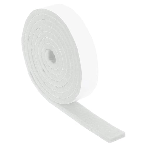 uxcell Felt Strips with Adhesive Backing, 3/4" x 61" x 0.2" Anti Scratch Furniture Felt Tapes Self-Stick Pads for Protecting Hardwood Floor, White - color: White, size: 3/4"x61"x0.2"
