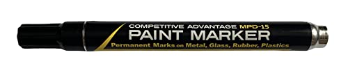 Enamel Paint Markers MPD-15 | BLACK - 1 Pack | Permanent Marks on Metal, Glass, Rubber, Plastic & more, Waterproof UV Resistant - color: Matte Black