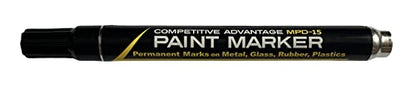 Enamel Paint Markers MPD-15 | BLACK - 1 Pack | Permanent Marks on Metal, Glass, Rubber, Plastic & more, Waterproof UV Resistant - color: Matte Black