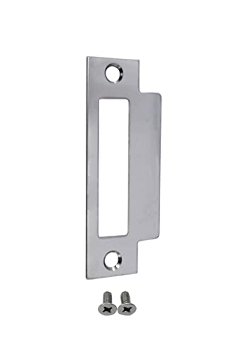 QCAA Stainless Steel Extended Replacement Lock Strike, 4-7/8", for Deadbolt,1 Pack, Made in Taiwan - color: Stainless Steel, size: 1 Pack