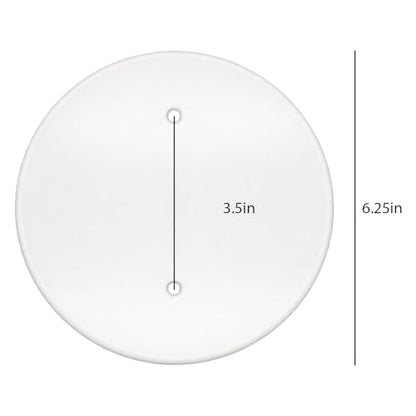 Oversized Ceiling Blank Cover Plate, White, Round, 6.25 Inch Diameter, 3.5 Inch Mounting Holes (1)