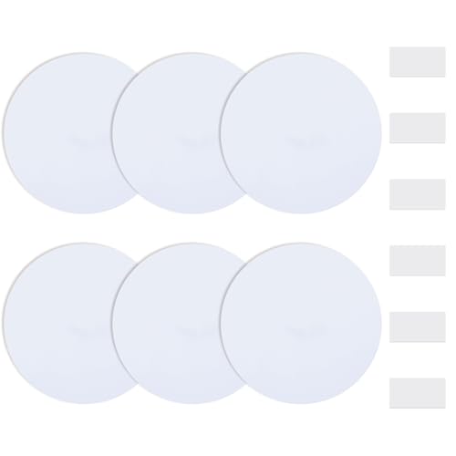 Round Wall Hole Cover Plate, 6Pcs PVC Plastic Ceiling Cover Blank Round Decorative Wall Plate for Holes,Scratches(Pure White,140mm) - color: White,5.5in, size: Round-6pcs